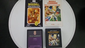 Lot of 2 Atari 2600 Games (With Instruction Manuals) (Baseball, Missile Command) - Picture 1 of 3