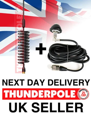 Thunderpole Orbitor Aerial & Body Mount Kit | CB Radio Antenna and DV Lead