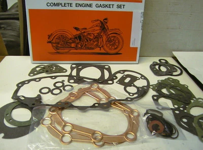 KIT DE JUNTA DE MOTOR COMPLETO 40-73 CABEZA PLANA 45" James OEM # 17026-40 Hecho en EE. UU. Foto 1 de 2