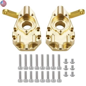 FLYXM Heavy Duty Brass Front Steering Knuckle For Traxxas TRX4 Crawler Upgrade - Picture 1 of 5