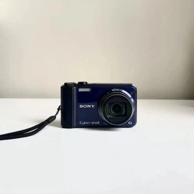 Sony Cyber-shot DSC-H70 16.1MP 10x Optical Zoom Digital Camera - Blue - Image 1 of 4
