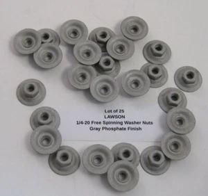 (Qty 25) LAWSON 1/4-20 Free Spinning Washer Hex Nut - Gray Phosphate Finish - - Picture 1 of 6