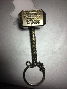 Marvel Thor Mjolnir Hammer Pewter Key Chain - Picture 1 of 2