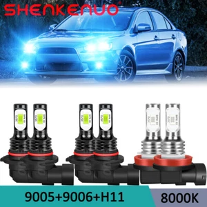 For Mitsubishi Lancer 2008-2017 6x Blue Upgrade LED Headlight +Fog Light Bulbs - Bild 1 von 12