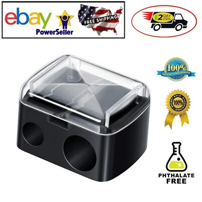 Sacapuntas de maquillaje de ojos diseño de doble orificio fácil de limpiar apto para viajes Foto 1 de 4