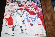 Billy Sims Autographed 8x10 Photo Inscr 78 Heisman