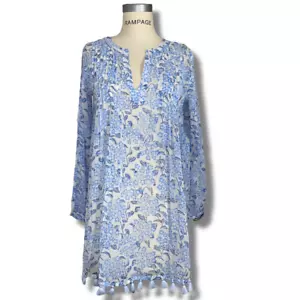 Roller Rabbit x Erica Wilson Nantucket Damen Größe XS Ziva Gaze Tunika Bluse - Bild 1 von 6