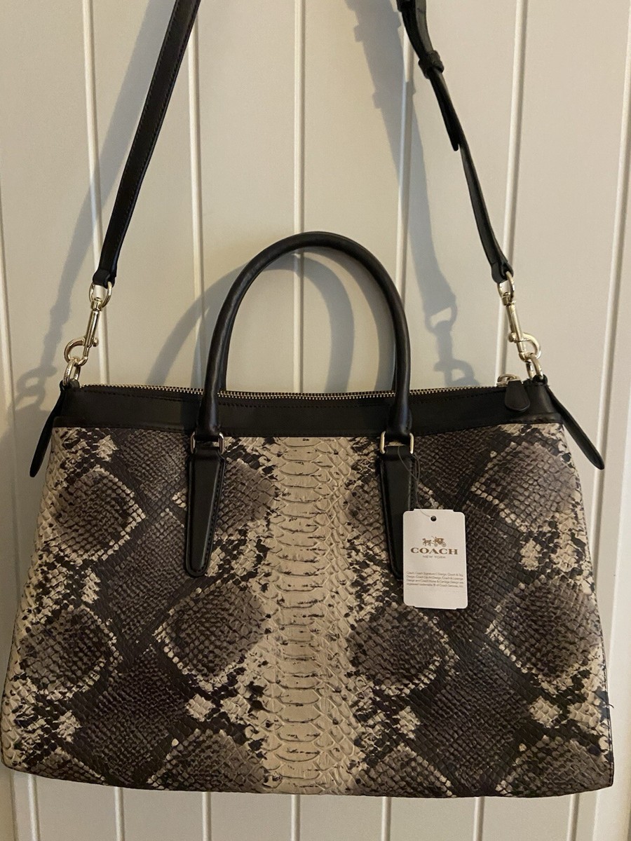 Coach Python Leather Exterior Satchel/Top Handle Bag