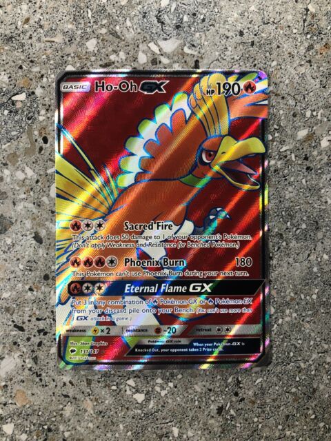 Carta Pokémon Lendário Ho-oh Gx Sombras Ardentes