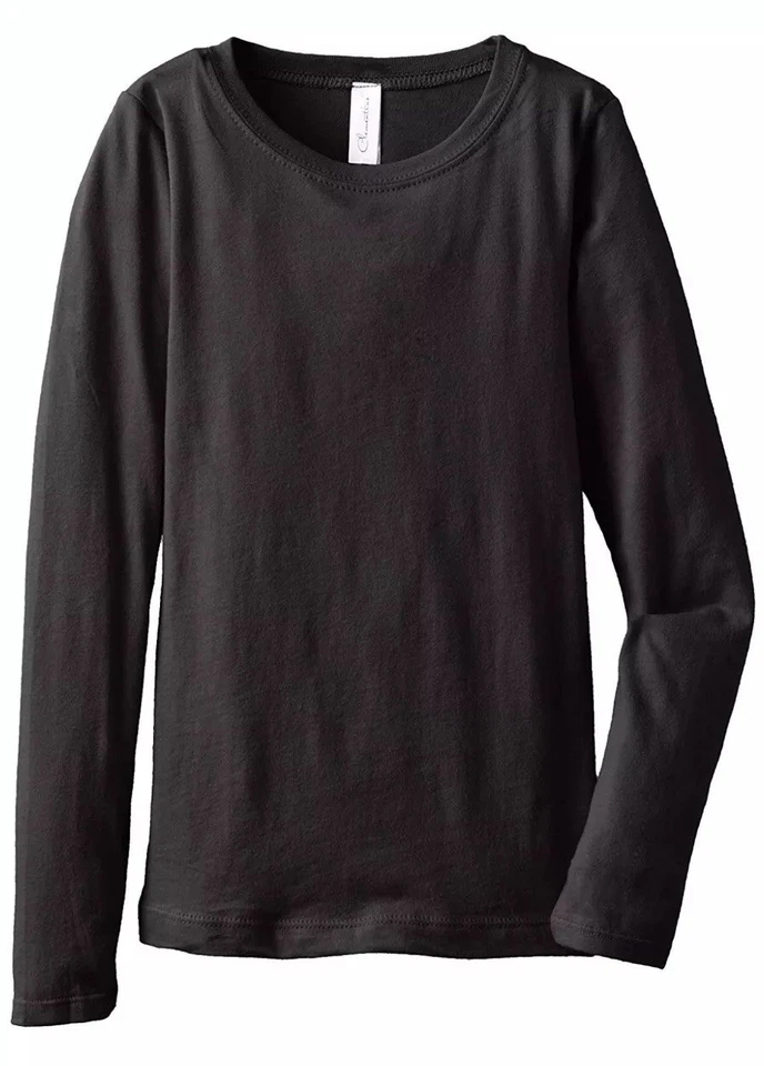 Clementine Girls 7-16 Big Everyday Long Sleeve TeeL- Choose SZ/Color. Medium / 7-8 Black
