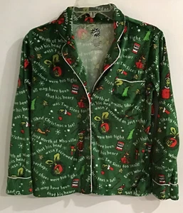 Dr Seuss The Grinch Who Stole Christmas Velvet Soft Lounge Top Youth XL(14) NEW - Picture 1 of 5