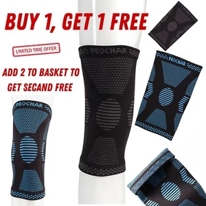 Knee Support Compression Brace Sleeve Support Arthritis Pain Relief Patella Gym - Picture 1 of 17