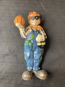 Primitive Folk Art Halloween Trick Or Treater 8” Tall - Picture 1 of 6
