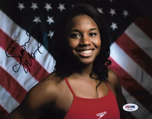 SIMONE MANUEL SIGNED AUTOGRAPHED 8X10 PHOTO USA SWIMMING OLYMPICS PSA/DNA A - Picture 1 of 2