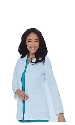 Landau Women's 3 Button Consultation Length Lab Coat - 8726 Jacket Scrub XXL New - Image 1 of 2