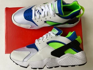 Nike Air Huarache OG Blue Scream Green US 8.5 Men DD1068-100 New With Box - Picture 1 of 7
