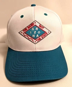 Arizona the Band White & Teal Blue Baseball Hat Cap Snapback 100% Cotton Adult - Picture 1 of 7