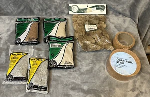 Model RR Woodland Scenics Lot-Cork Rolll,  Moss, Crushed Rock  Free Shipping - Picture 1 of 6