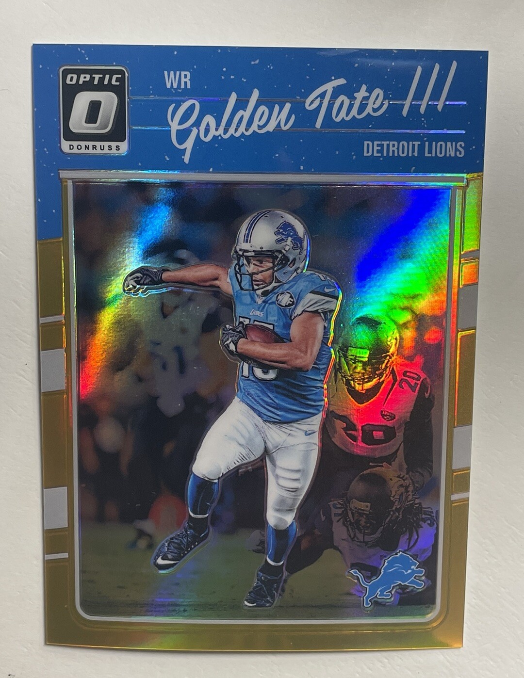 2016 Donruss Optic Golden Tate Gold Prizm #8/10 1st Optic