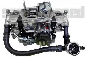 Carb Dual Inlet Fuel Feed Line -8 AN Holley 4150 with gauge Made in USA - Picture 1 of 7
