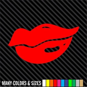 Lips Kiss II Decal Sticker Car Decal Laptop Decal - Choice of Colors & Sizes - Picture 1 of 15