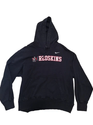 VTG Washington Redskins Hoodie Mens Large Black Pullover Nike Commanders NFL Cover