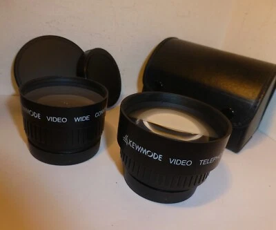 PAIR KEYMODE AUX CONVERSION LENSES WIDE 0.5X & TELEPHOTO 2X to FIT 52 49 & 46mm - Image 1 of 4