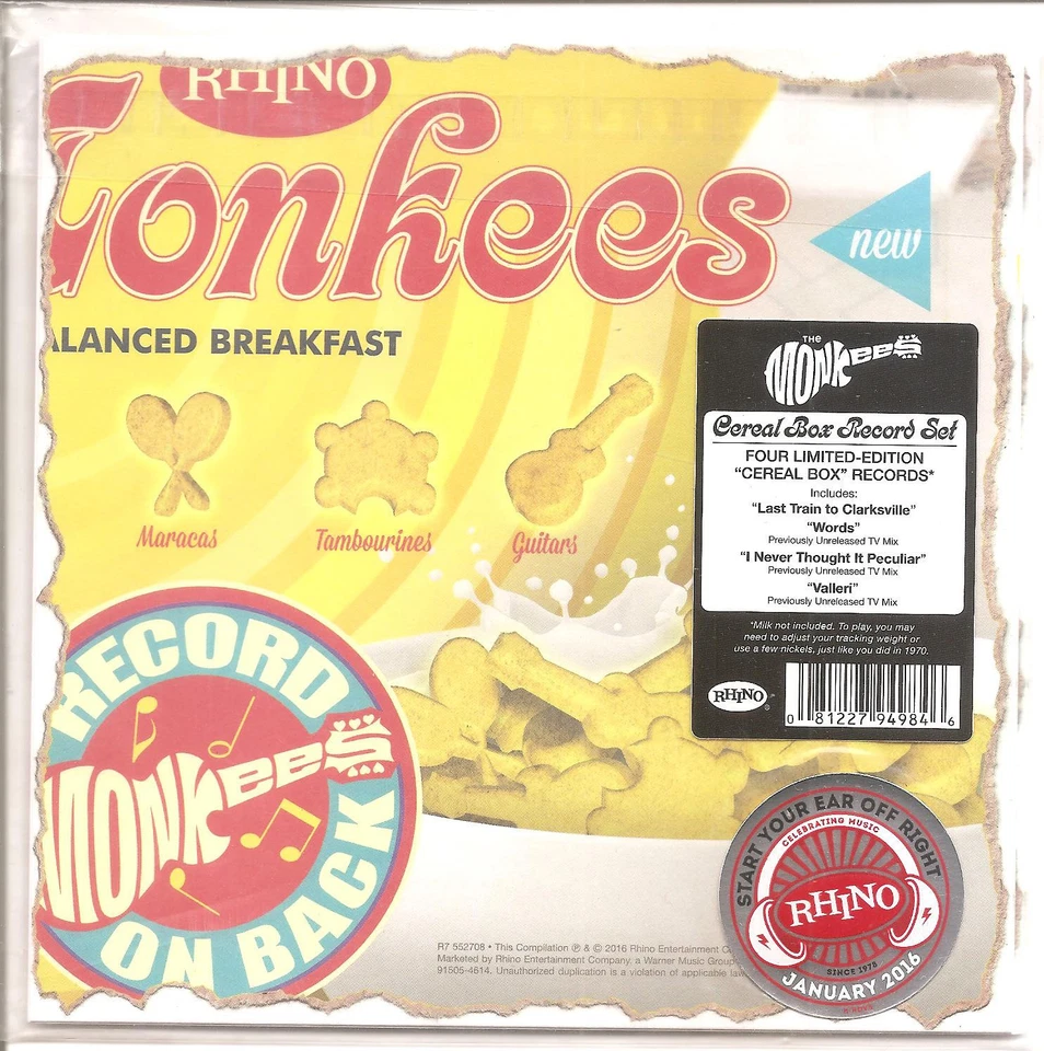 THE MONKEES "Cereal Box Record Set" ltd5000 Flexi Disc 7" Vinyl Set Rare - Bild 1 von 1