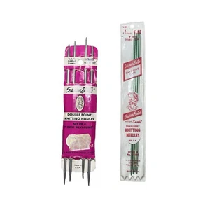 Vintage Susan Bates Double Point Knitting Needles Size 1 and Size 3 Made In USA - Picture 1 of 4