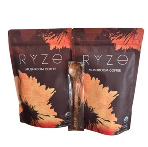 2 Pack Ryze Organic Mushroom Coffee W/ 1 RYZE Spoon 100% Authentic FREE SHIPPING - Picture 1 of 5