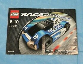 LEGO Racers 8662 Blue Renegade Instruction Manual Book Only.