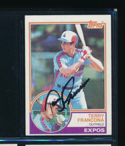 1983 Topps #267 Terry Francona Montreal Expos Signed Autograph (EB31) SWSW6