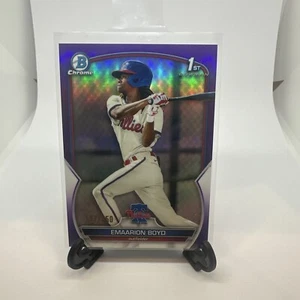 Emaarion Boyd 2023 1st Bowman Chrome #BCP-128 Purple Refractor /250 - Picture 1 of 7