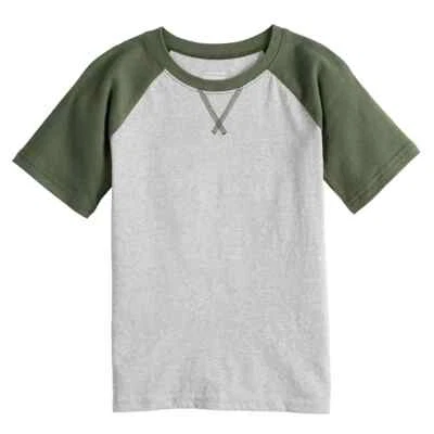 Boys 4-12 Jumping Beans® Raglan Essential Tee Olive Grey - Image 1 of 3