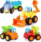 Hola Toys For 1 2 Year Old Boy Gifts, 4 Pack Friction Power Kids Digger Trucks 3