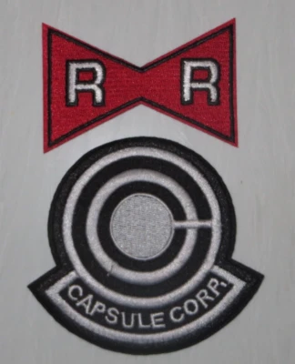 Dragon Ball Z Anime Japonés Cápsula Corp. y Cinta Roja Ejército Hierro en Juego de Parches Foto 1 de 2