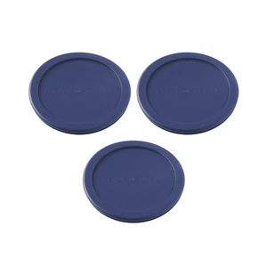Replacement Lids 4 Cup Round Glass Food Storage Containers Set of 3 Plastic Lids - Picture 1 of 7
