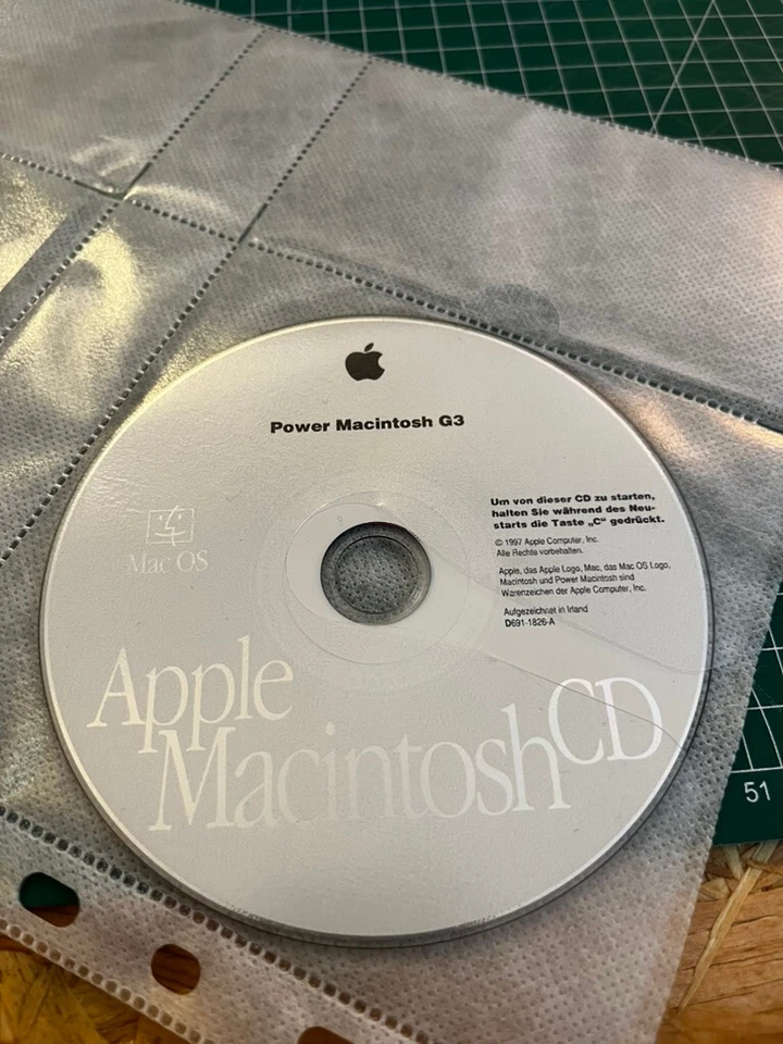 Apple Mac OS PowerMac Power Macintosh G3 CD D691-1826-A 1997 - Bild 1 von 1