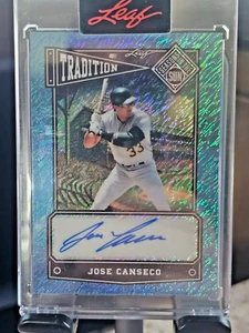 2025 Leaf Seasons In The Sun Signature Tradition Jose Canseco Auto 1/1 - Picture 1 of 2