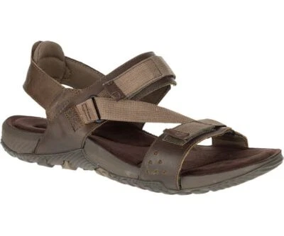 Merrell Terrant Strap Hombre Sandalias J91517 Tierra Oscuro Nuevo - Imagen 1 de 4