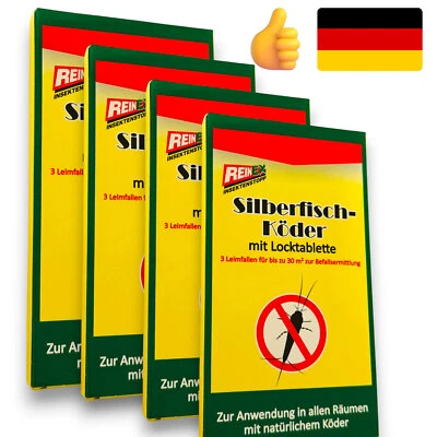 12 Stück Silberfischchen Silberfisch Falle Ungeziefer Papierfischchen Universal - Bild 1 von 4