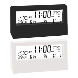 Reloj Termohigrómetro Creativo Pantalla Climática Alarma Electrónica CLock - Imagen 1 de 48