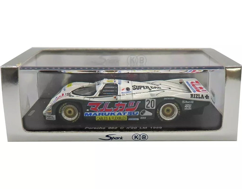 Modello pressofuso Spark 1/43 Porsche 962C LM 1989 #20 bianco verde usato - Immagine 1 di 1