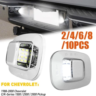For 88-00 Chevy C/K 1500 2500 3500  LED License Plate Light Rear Tag Lamp2-10x - Image 1 of 4