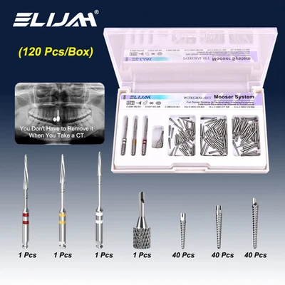 Dental Screw Post Completed Kit Silver Plated Endo Conical Pins-120pcs/box IU US - Image 1 of 4