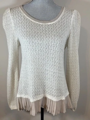 Suéter Anthropologie a'reve Mujer M Suave Romántico Hada Etéreo Femenino Encaje Foto 1 de 4