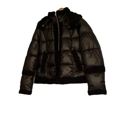 Chaqueta acolchada Sam Edelman X-Large negra con capucha con cremallera nueva con etiquetas $1150 Foto 1 de 4