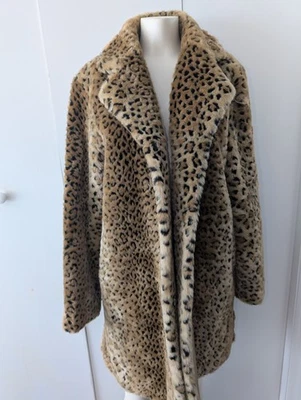 Casaco de pele sintética vintage Worthington estampa de leopardo chita pequeno  - Imagem 1 de 4