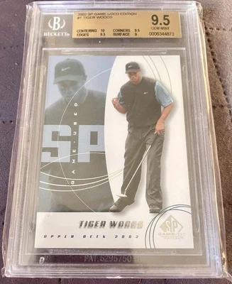 2002 Tiger Woods PSA 10 Upper Deck SP Game Used Golf Beckett Graded 9.5 - Image 1 of 4