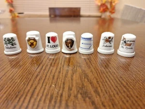 Lote de 7 dedales de recuerdo estados Oklahoma St. Louis Arkansas Nashville Ozarks más - Imagen 1 de 7